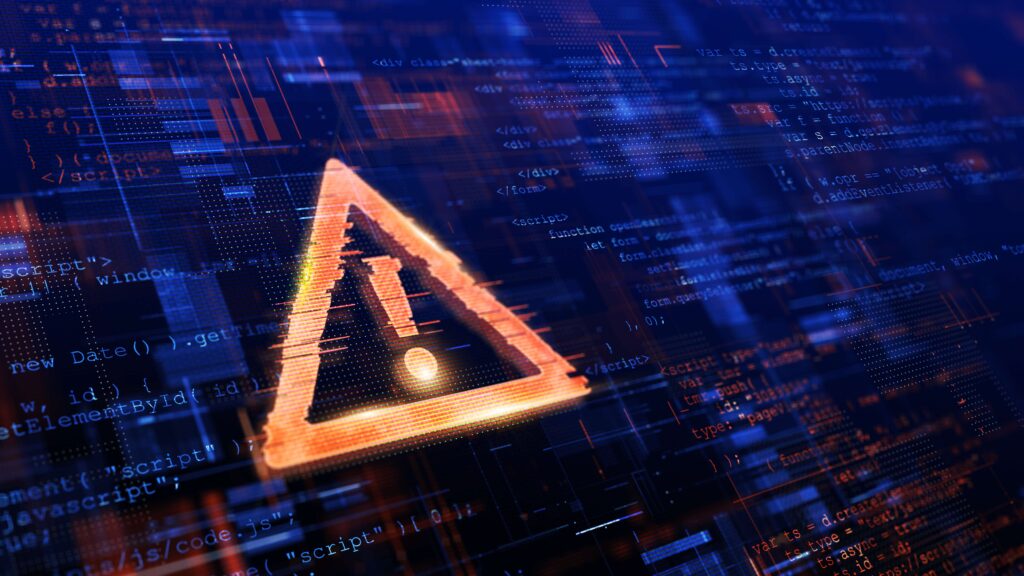 warning sign for spamming or scamming